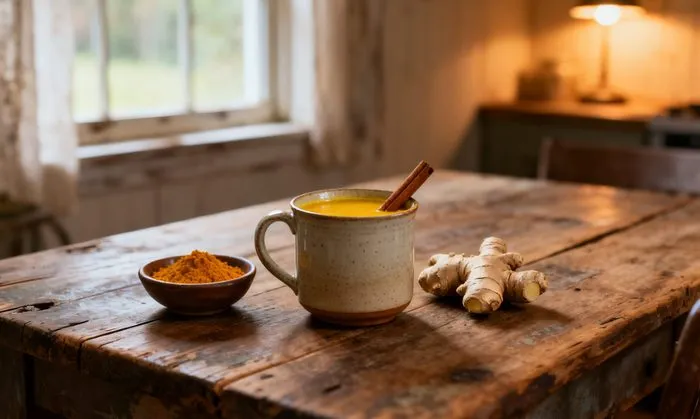 A mug of golden milk